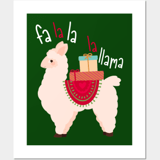 Fa La La La Llama | Funny Christmas Animal Posters and Art